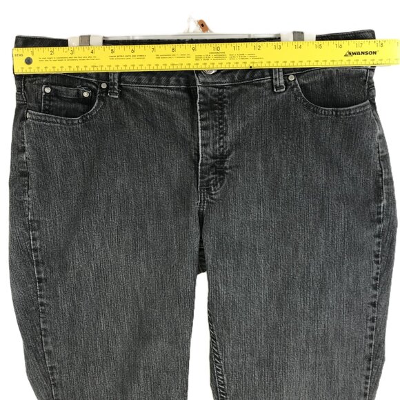 Riders By Lee Boot Cut Women's Black Stretch Denim Jeans Tag 16P, Measures 36x28 - Picture 9 of 12